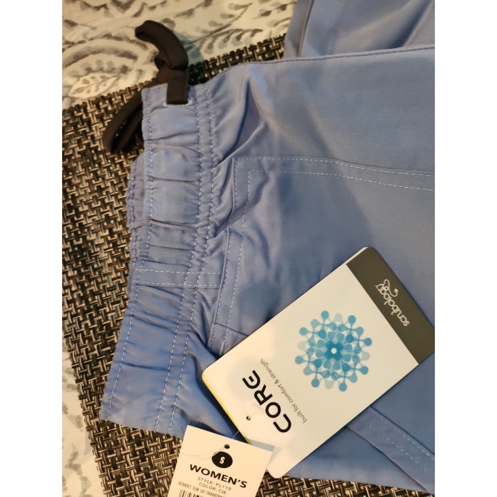 Scrubology Scrub Pants SMALL PL119 CIE Slim Leg Drawstring Cargo Womens - Picture 5 of 5